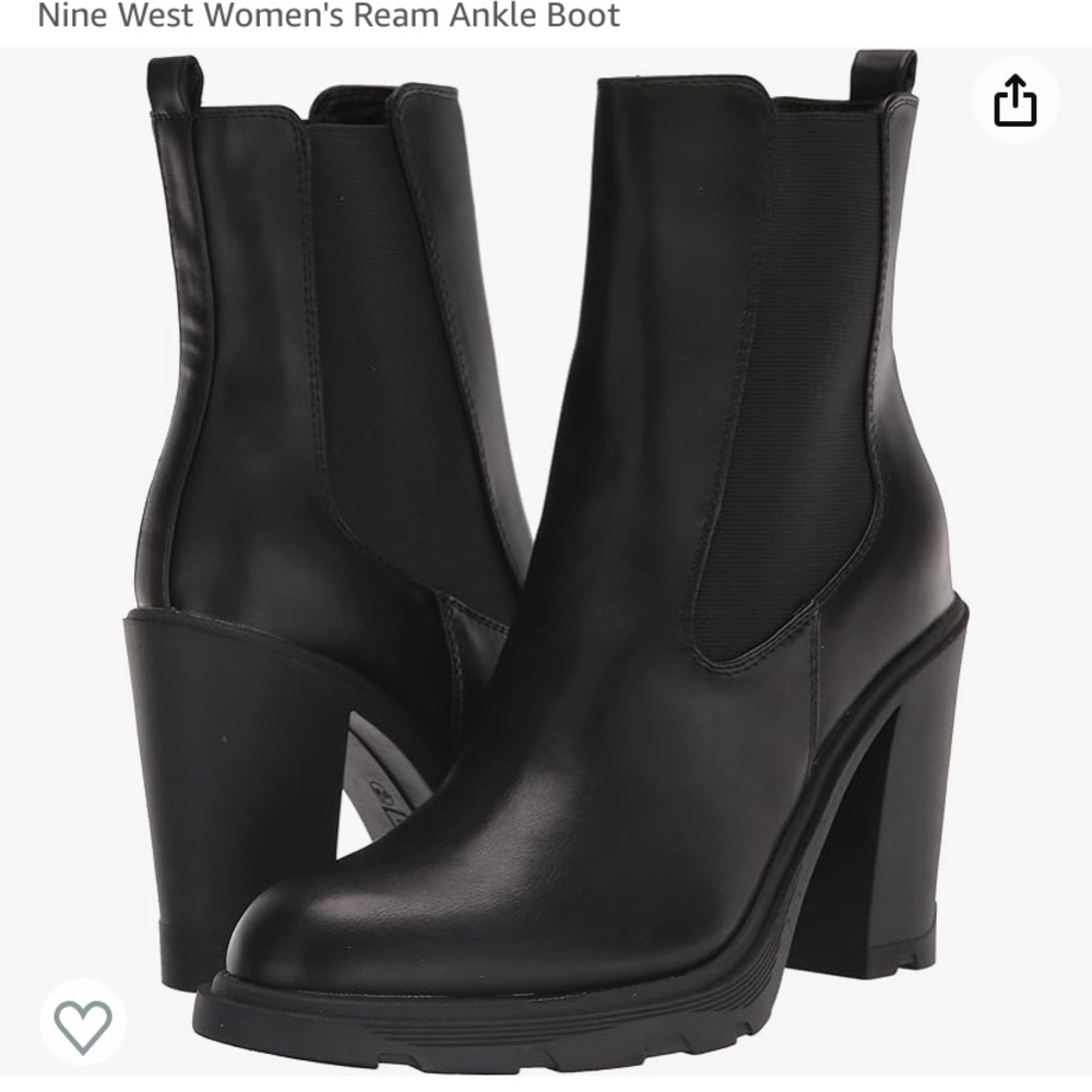Nine West size 5 black women Ream ankle boot